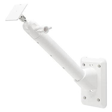 Imagem de Holicfun Suporte de parede para painel solar universal para anel, Eufy, Arlo, Wyze, painéis solares Reolink e mais, braço de montagem estendido, ajustável em vários ângulos (branco)