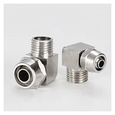 Imagem de XLBH Acessórios pneumáticos Twist Fit 4/6/8/10/12mm OD Mangueira x M5 1/20.3 cm 1/10.2 cm 3/20.3 cm 1/5.1 cm BSP Cotovelo Macho Pneumático Parafuso Rápido Passagem de Qualidade (Cor: 12mm,
