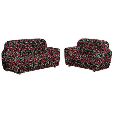 Imagem de Capa de sofa 3x2 lugares estampadas Malha gel 21 elasticos  resistente