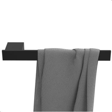 Imagem de Porta Toalha De Rosto Dupla Fixação Parede Preto U.Master - UNIDAS STO