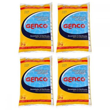 Imagem de 4 Sulfato de Alumínio Decantador Genco 2kg
