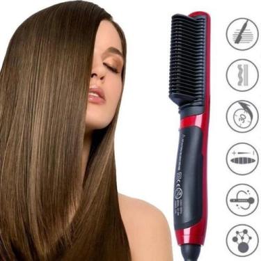 Imagem de Alisador de cabelo feminino masculino ondulação de cabelo alisamento e