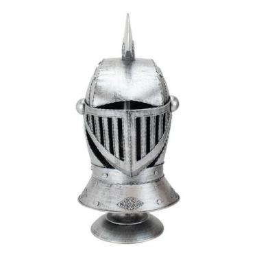 Imagem de Enfeite Capacete Cavaleiro Medieval Prateado Grande 47cm - Taimes, Cap