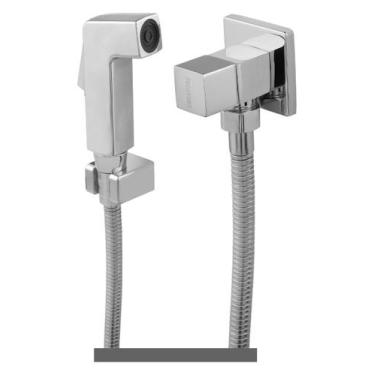 Imagem de Ducha Higienica Gatilho Completa Cromada Para Banheiro Lavabo Suíte - 