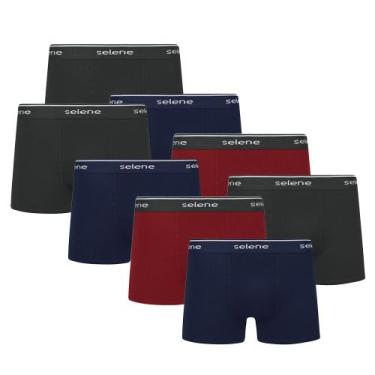 Imagem de Kit 8 Cueca Selene Masculina Algodão Plus Size Boxer Box, Sortido, X1