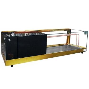 Imagem de BC-VFRS900 - Vitrine Refrigerada Sushi Beta 90cm Dourada - 127V - Omeg