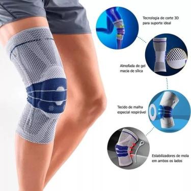 Imagem de Joelheira de Alta Compressão Esportiva Anel e Haste Flexivel 3D Treino