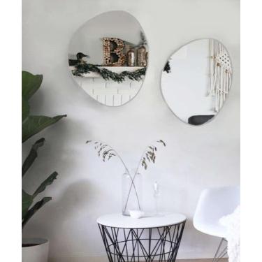 Imagem de Espelhos com Led Decorativo 51x35cm Lapidado Sala Escritório - V.A Dec