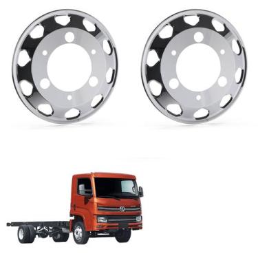 Imagem de Kit Calotas VW Delivery até 2017 Aço Crom. Dianteiras A17,5 - Bepo