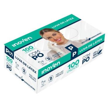 Imagem de Luvas descartáveis Látex com Pó Inoven 100 unidades Limpeza Gastronomi