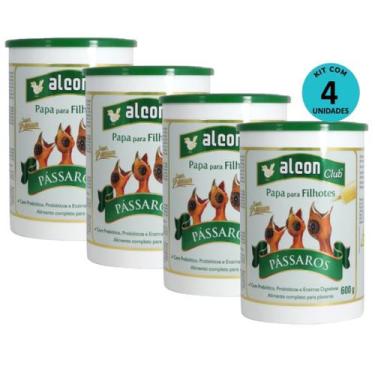 Imagem de Kit 4 Ração Alcon Club Papa Filhote Pássaros Super Premium 600g