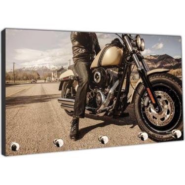 Imagem de Porta Chaves Motos Motocicleta Vintage Retrô Organizador Chaveiro - Vi