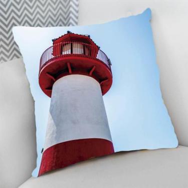 Imagem de Almofada Decorativa Cheia c/ Zíper 25x25 cm Náutico Oceania Praia Mar 