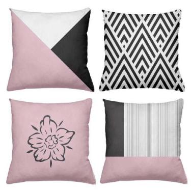 Imagem de Kit 4 Almofadas Decorativas Cheias 40x40cm Flower Special - Deluzz