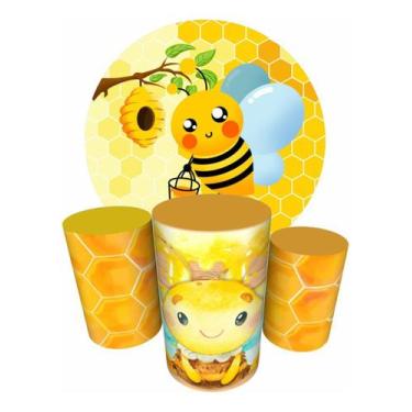 Imagem de Trio Capas Cilindro + Painel 1,50m Abelhinha - Fadrix, Abelhinha K1ABL