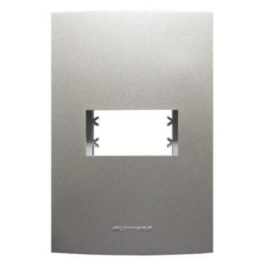 Imagem de Placa 4x2 c/ Suporte p/ 1 Módulo Inova Pro Class Titanium Alumbra