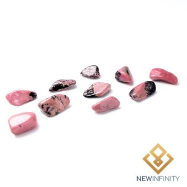 Imagem de 10 Pedras Roladas de Rodonita Rolada Cristal Natural até 1cm Amor e Fr
