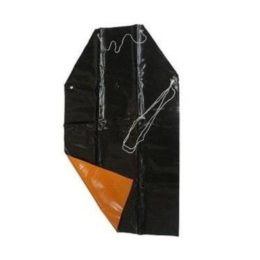 Imagem de Avental de pvc forrado preto e laranja 120 x 70 cm - Ledan