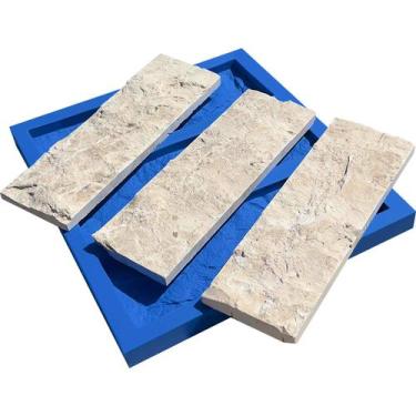 Imagem de Forma Silicone Gesso Parede 3D - Travertino Rockface - Xmoldes Formas 