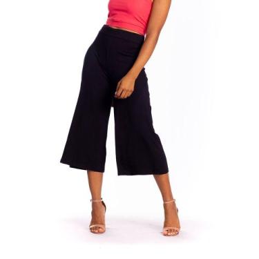 Imagem de Calça pantacourt viscolycra preta - Maranne, Preto, P