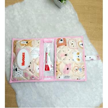 Imagem de Porta Fraldas Lenço Pomada Bebe Menina Estampas Portátil Baby - Bento 