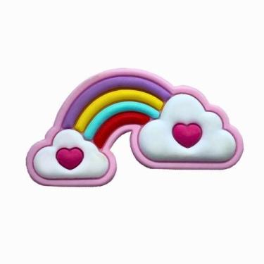 Imagem de Kit 10 Peças aplique Emborrachado Nuvem Arco Iris Coração - RAE