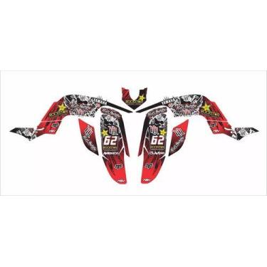 Imagem de Kit Adesivos Quadriciclo Compatível Yamaha Raptor 660 Red 0, - SPTS