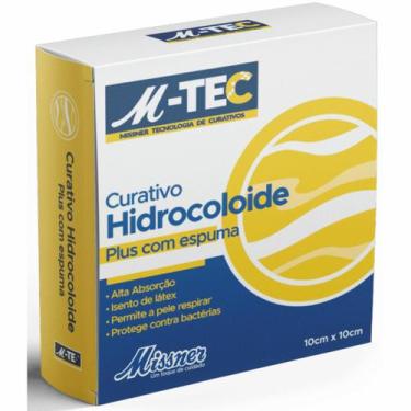Imagem de Curativo M-tec Hidrocoloide com Espuma 10cm x 10cm 5 Unidades Missner 