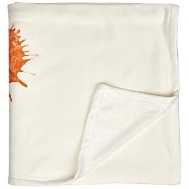 Imagem de Coisas de Nine Cobertor Fruta Laranja Branco Amarelado Com Estampa Colorida Único