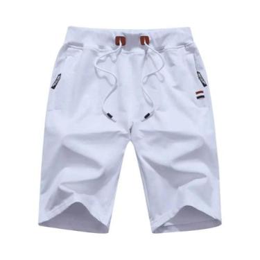 Imagem de Shorts de Verão Masculino Casual - Bermuda de Algodão Preto, BR-M, Bra