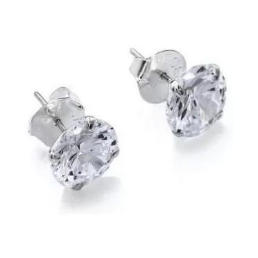 Imagem de Brinco Em Aço Inox Com Zircônia 8mm Masculino E Feminino - Michester, 