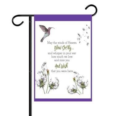 Imagem de Bandeira de jardim beija-flor luto #G1749 12x18 - Dupla face - Alta qualidade