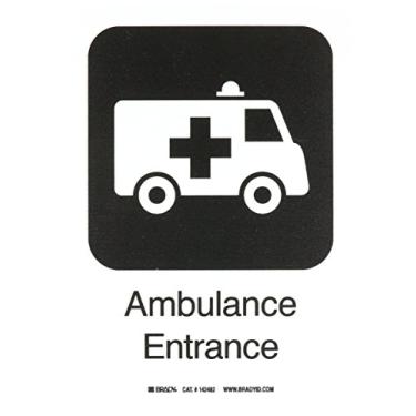 Imagem de Brady Placa de entrada de ambulância 142482, PL, 25,4 cm x 17,8 cm