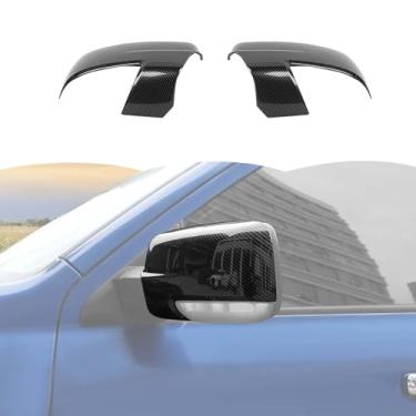 Imagem de RT-TCZ Kit de acabamento de capa de espelho retrovisor de fibra de carbono para carro retrovisor lateral acessórios de decoração externa para Dodge Ram 2011-2017