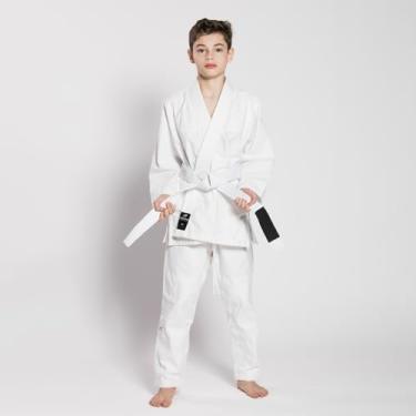 Imagem de Kimono Trainning Jiu-Jitsu Karatê Judô Infantil Pretorian 250g (Branco, M1)