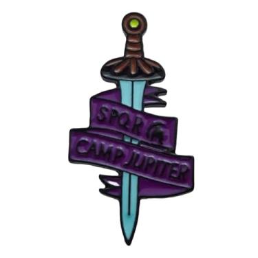 Imagem de PRINCESS CUTENESS STORE Percy Jackson Riptide Espada Mar de Monstros SPQR Camp Júpiter Semideus Broche Olímpico Annabeth Chase, Liga de aço, Sem Pedra Preciosa