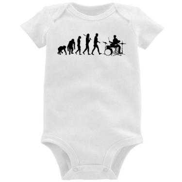 Imagem de Body Bebê Evolução do Baterista - Foca na Moda, Branco, G
