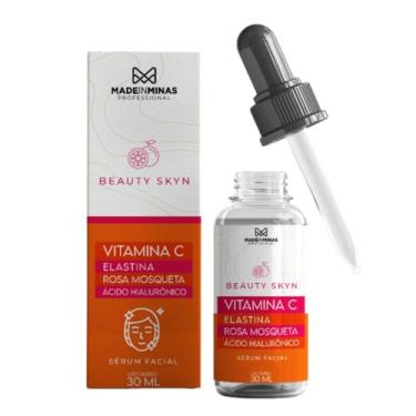 Imagem de Sérum Facial Anti Idade 4 em 1 Com Vitamina C Ácido Hialurônico Elastina e Rosa Mosqueta Beauty Skin Made In Minas