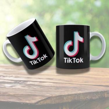 Imagem de Caneca de Porcelana 325ml Personalizada Tik Tok Decorada - Generic, Ti