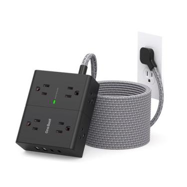 Imagem de Protetor de Surtos Power Strip One Beat 25 Pés - 8 Tomadas e 4 USB