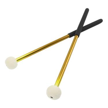 Imagem de Martelo de Tambor de Feltro de lã, Alça de Borracha Timpani Marlets Ideal para Bateria, Pratos, Timpani, Timpani (GOLD)