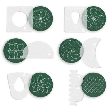 Imagem de Kit 6 Réguas Quilting Acrílico Patchwork Costura Criativa - Levolpe