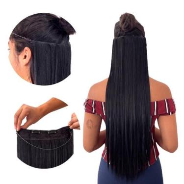 Imagem de Aplique Tiara Magica Fio Invisivel Liso - Ajustavel - 70 Cm - Cheio + 