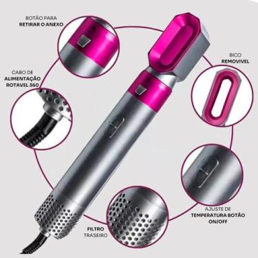 Imagem de Kit Secador Modelador Escova 5 em 1 1000W - Bora Colega