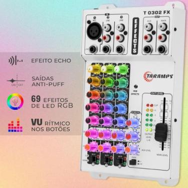 Imagem de Mesa de Som Automotiva Taramps Multicolor LED RGB 69 Efeitos T0302 FX