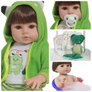 Imagem de Boneco Reborn Realista Príncipe Roupa Sapinho + Acessórios - Cegonha R