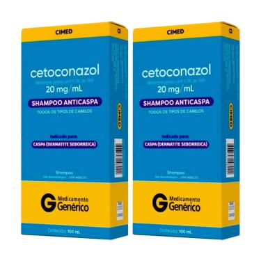 Imagem de Kit c/ 2 Shampoo Anticaspa Cetoconazol 100ml