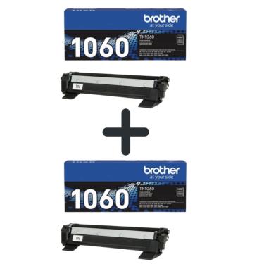 Imagem de Kit com 2 toner TN1060 Tn-1060 1060 Brother DCP1617 HL1202 hl1212 1512 1602 Original