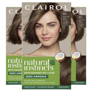 Imagem de Tintura de cabelo Clairol Natural Instincts Demi-Permanent 6C Castanho claro
