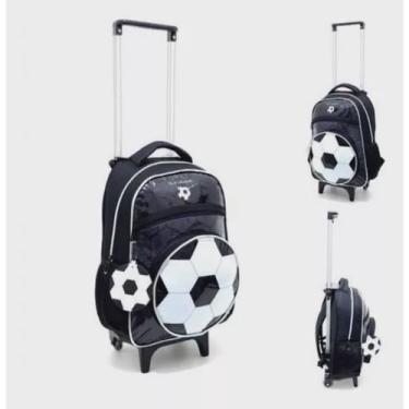Imagem de Mochila De Rodinha Infantil Menino Futebol Bola Escolar